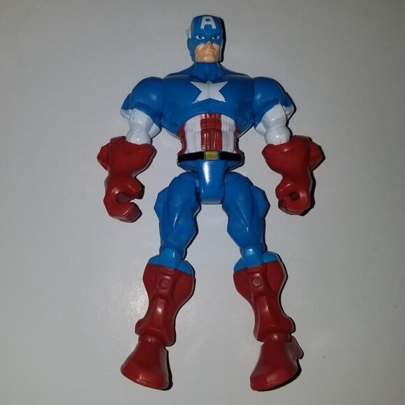 2 Marvel Super Hero Mashers Action Figures Captain America Spiderman + Web Lot - Picture 6 of 8
